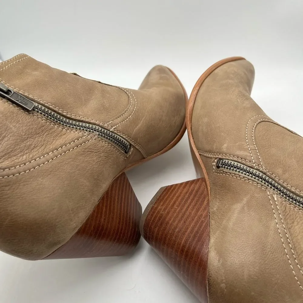 Frye Renia Leather Ankle Boots in Ash Size 10